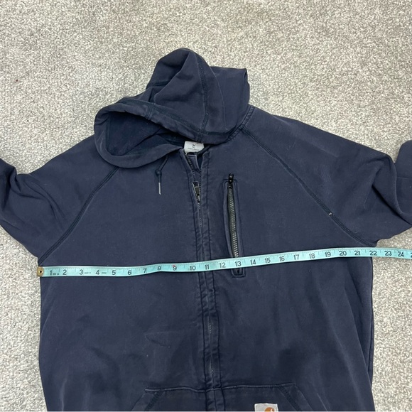 Carhartt Force FR Hoodie Jacket Cat 2 Mens Medium Tall Navy Blue Flame Resistant - Picture 3 of 11